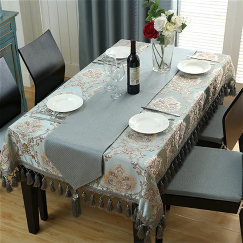 Роскошный европейский стиль скатерть с подвесными ушами для дома кухонные
