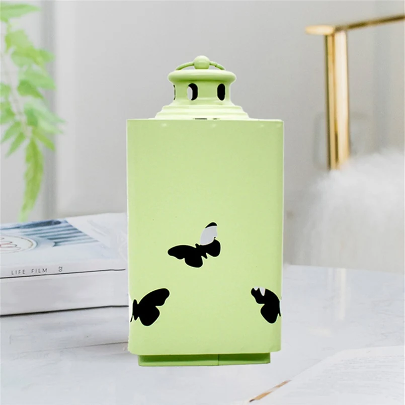 Американский подсвечник из кованого железа розового и зеленого цветов с металлическим фонарем для домашнего декора и мягкой ветрозащитой 30O16.