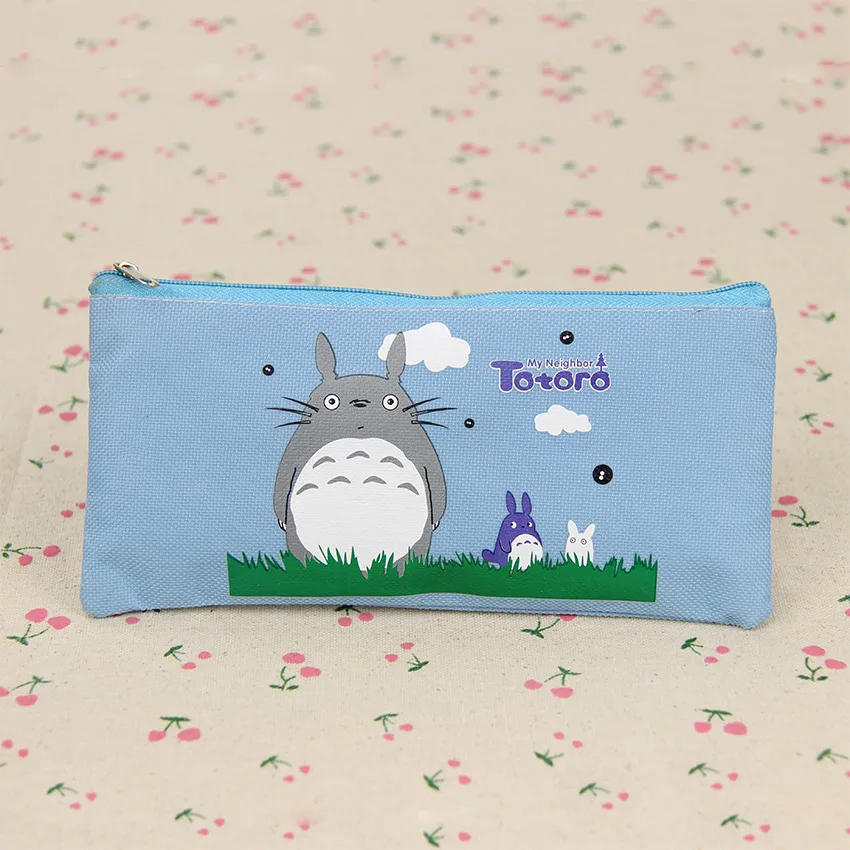 Из мультфильма «Холодное сердце», 1 шт. Kawaii тканевый пенал милый мультипликационный Тоторо пеналы для ручек для детей подарок, школьные принадлежности - Цвет: Light Blue
