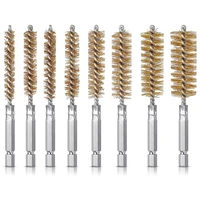 new 8pcs wire brush drill bit set with 14 inch hexagon shank steel wire twisting brushsuitable for drilling percussion