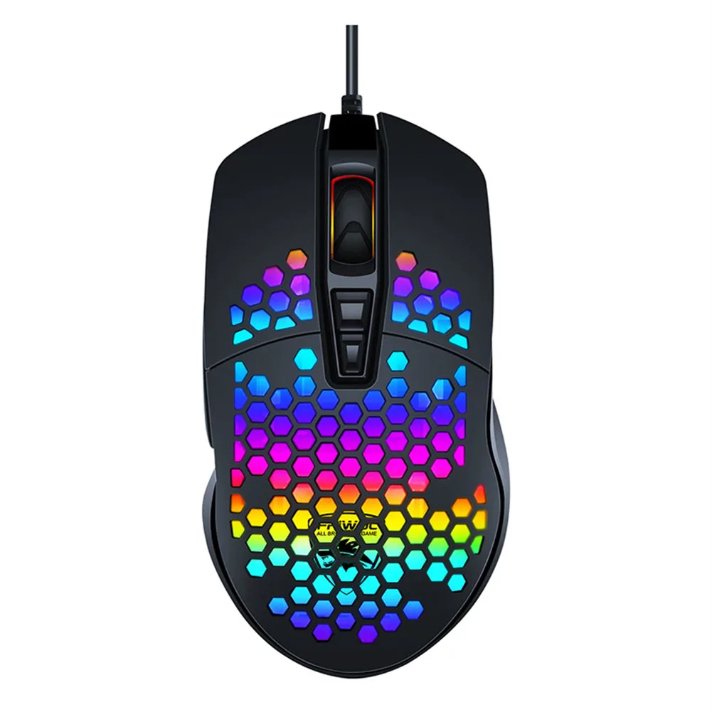 

USB Wired Gaming Mouse Colorful RGB Backlight V9 Honeycomb Shell Computer Gamer for Office Caring Computer Supplies