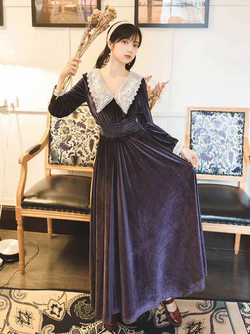 Женское бархатное платье в стиле бохо YAMDI элегантное винтажное праздничное