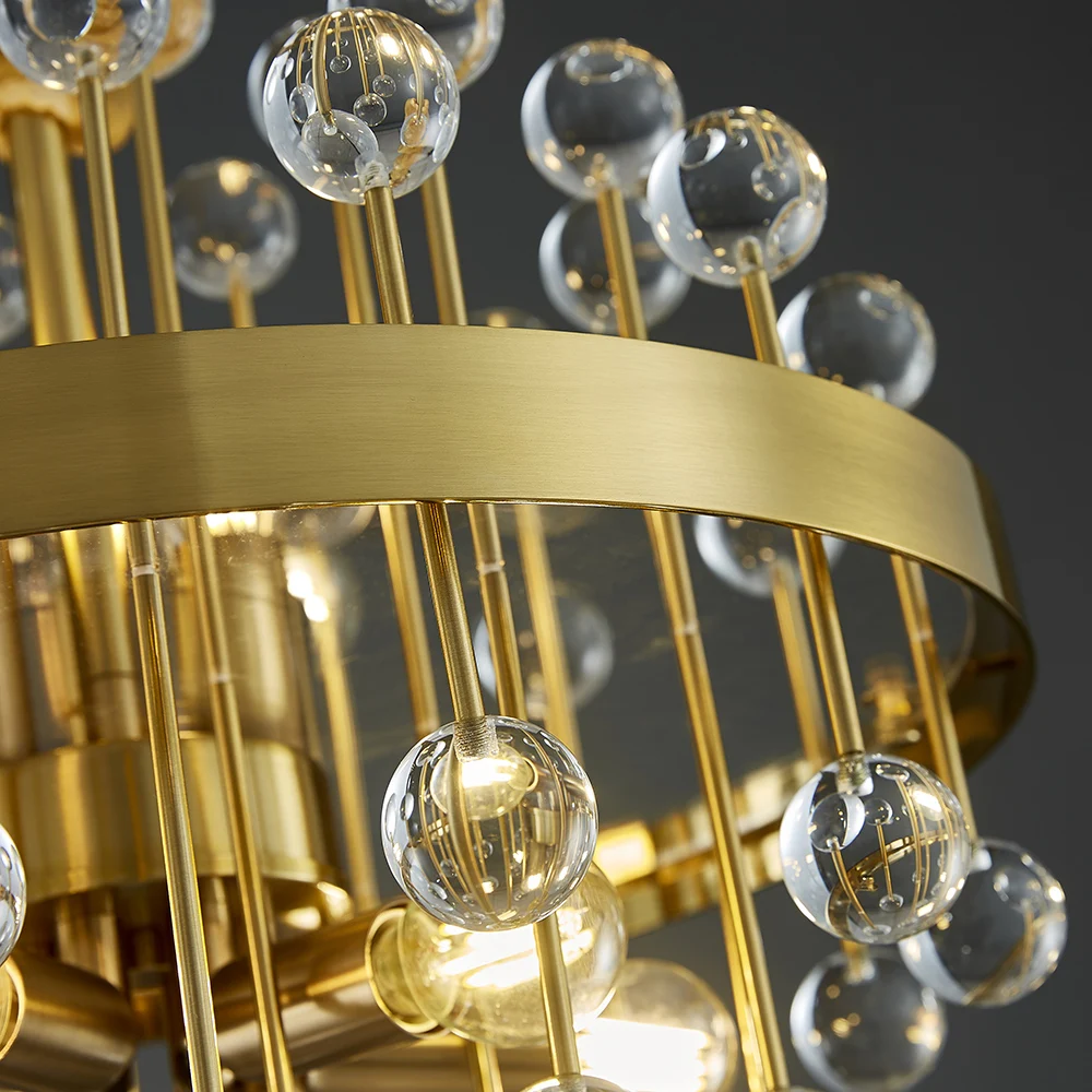 Роскошная Современная хрустальная люстра для гостиная золото домашнее