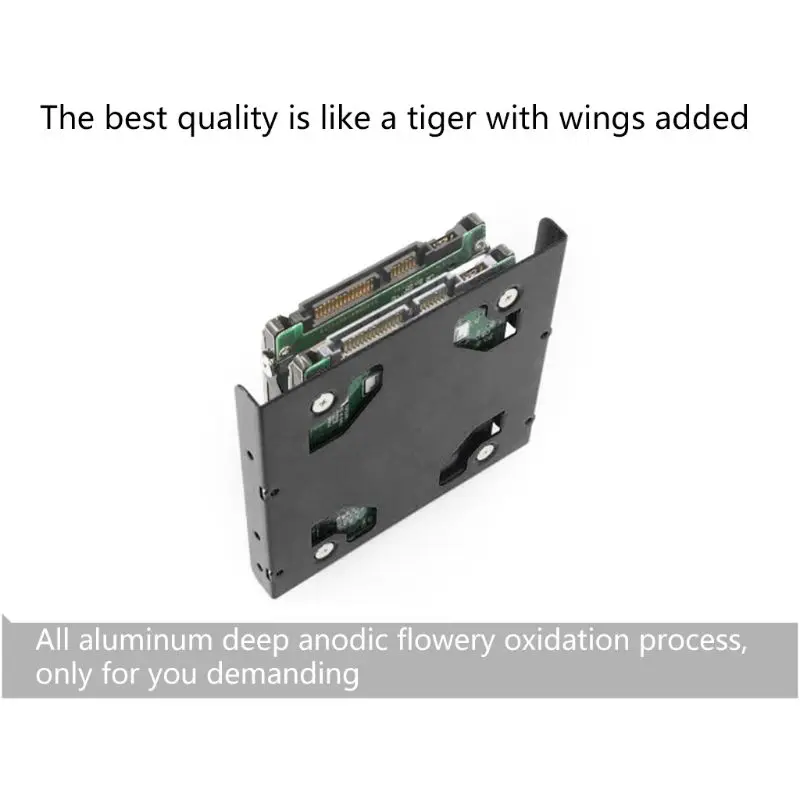 

Double Layer SSD 2.5 Inch to 3.5 Inch Metal Frame External SSD Metal Mounting Durable Mount Adapter