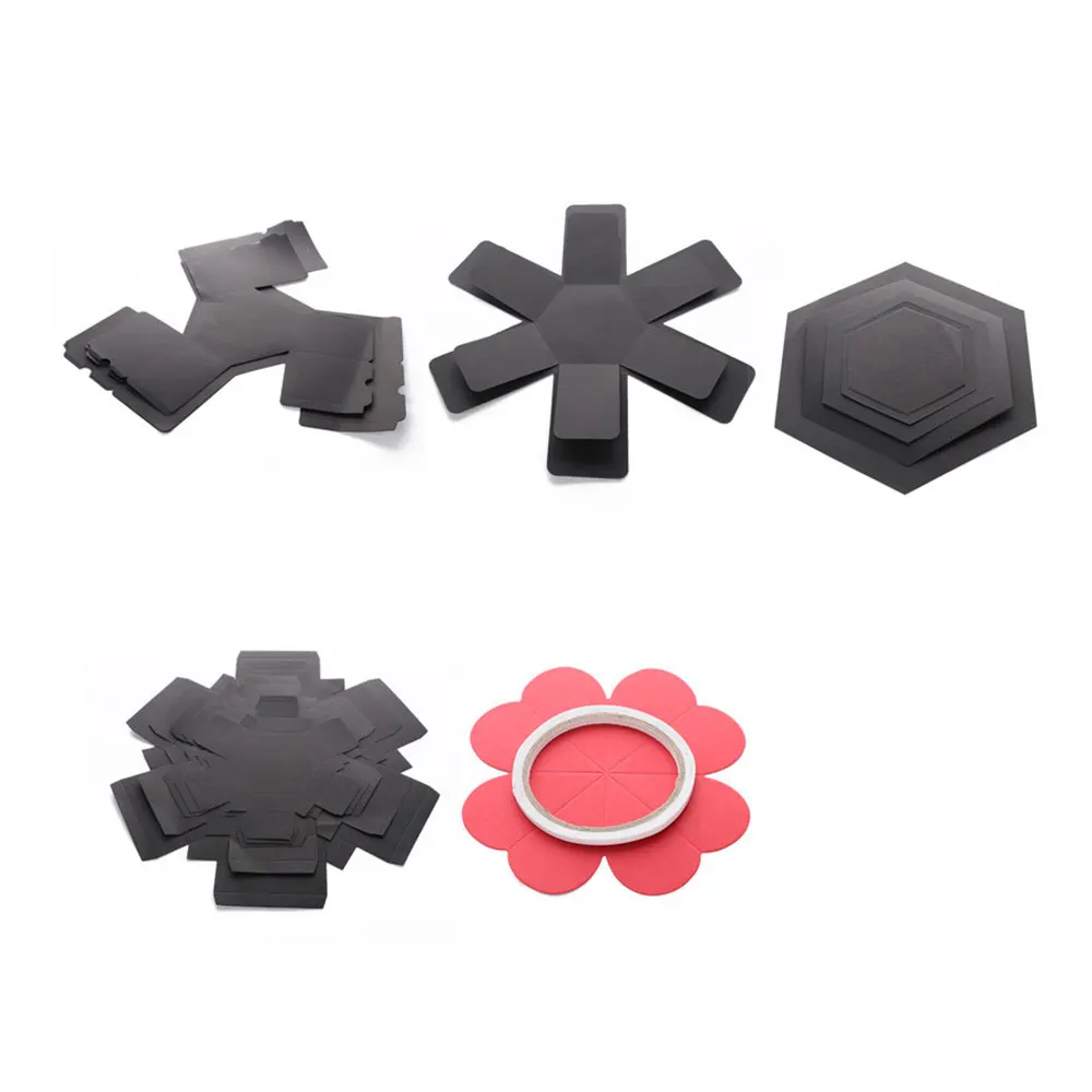 

Explosion Box Hexagon Multi-Layer Surprise Confession DIY Photo Album Valentine'S Day Box Gift