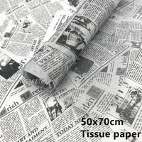 2050100pcs english newspapers print tissue papers flower wrapping papers shoes clothes packing tissue papers gift packing