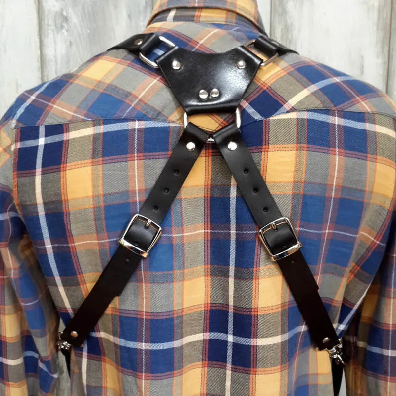 Кожаная Наплечная Сумка в стиле стимпанк средневековая винтажная кобура с двумя