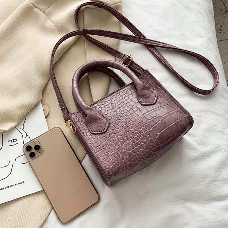 

Crocodile Pattern Women's Casual Handbag Fashion PU Leather Luxury Shoulder Bag Large Capacity Messenger Bag