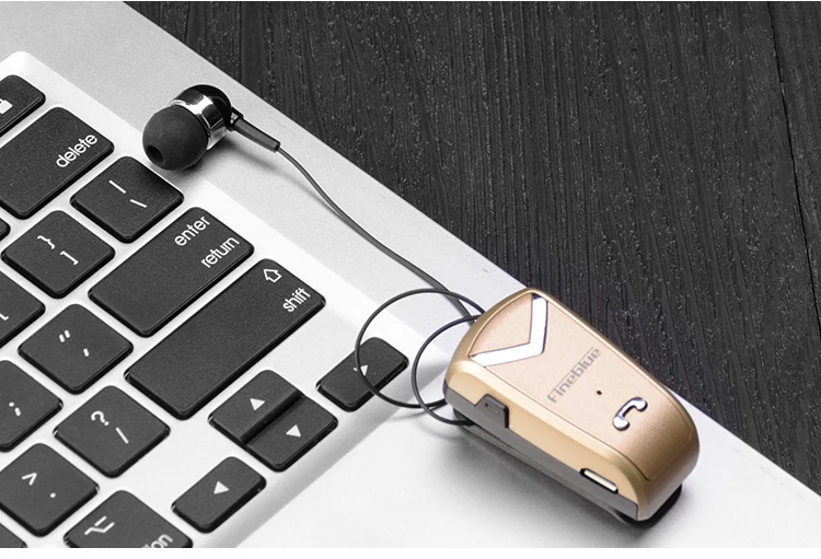 FINEBLUE F-V2 беспроводные наушники Bluetooth Handsfree наушники гарнитура звонки напоминают о цифрах носить пульт на прищепке для телефона с микрофоном