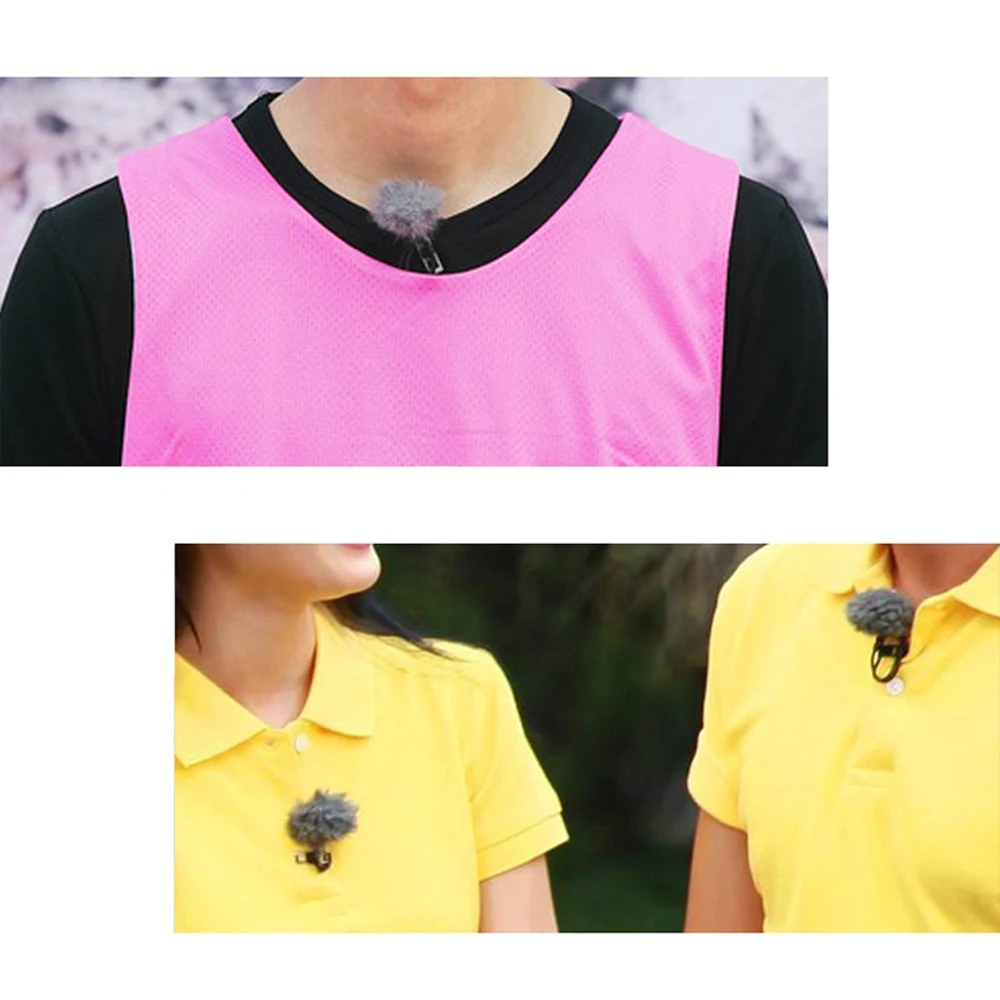 

Lapel Mic Furry Windscreen Fur Windshield Wind Muff Soft Comfortable For Lapel Lavalier Microphones Universal