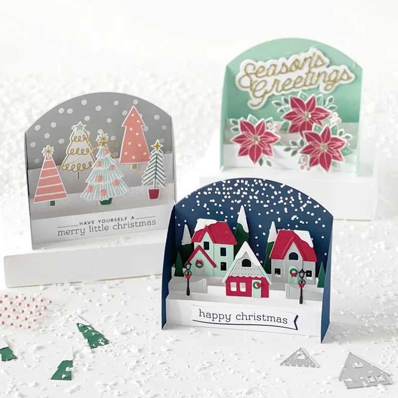 Креативная карточная стопка для дома праздников штампы скрапбукинга DIY
