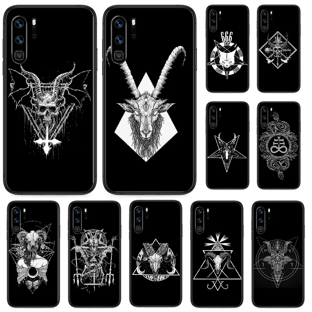 Чехол Demonic для телефона с рисунком в сатаническом стиле Huawei P 9 Smart 10 20 30 40 8 Lite Mini Z 2019