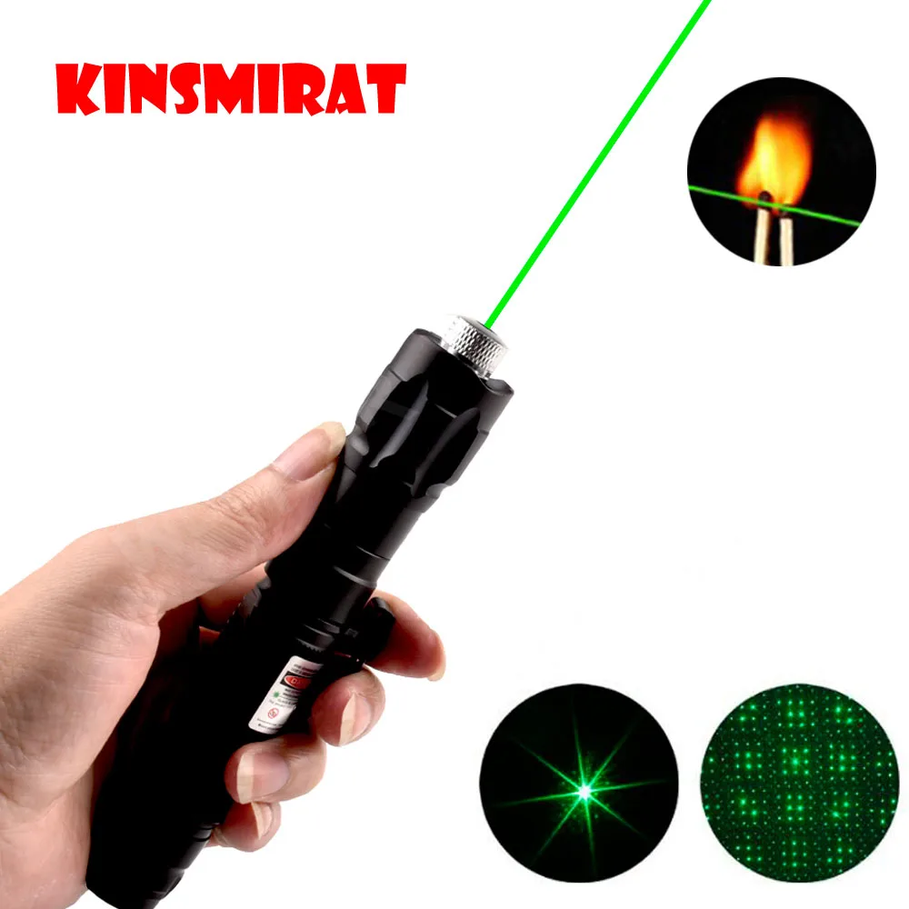 

532nm 5mW Green Laser Pointer 303 Sight Series Powerful Flashlight device Adjustable Focus Lazer lasers pen without Battery