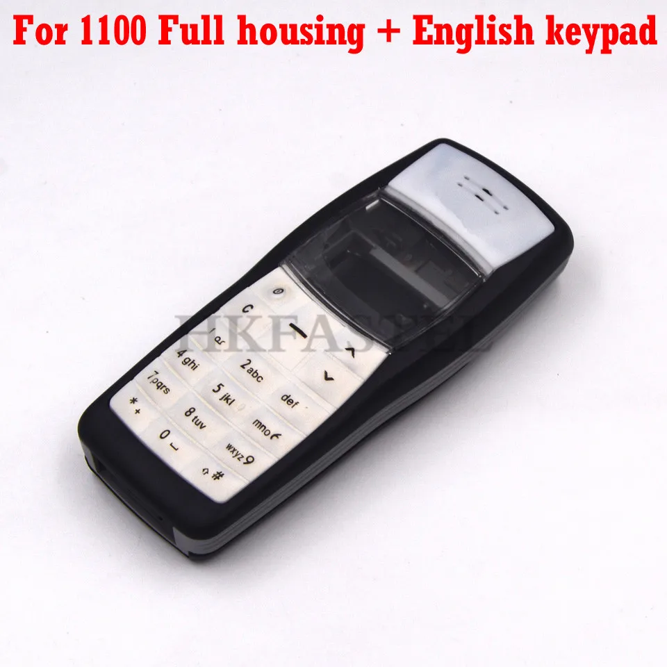 Full Black English Hkfatel высококачественный чехол для Nokia 1100 полный корпус для мобильного телефона чехол английский/арабский клавиатура инструмент для клавиатуры - Цвет: Full Black English