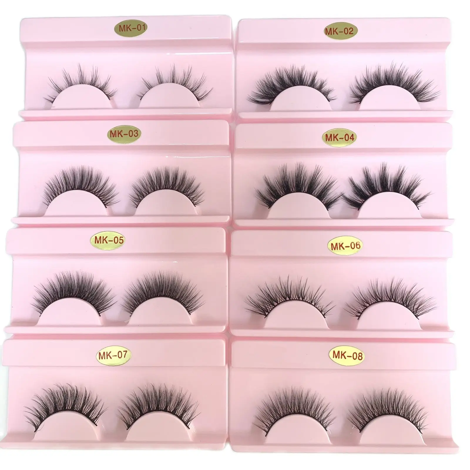 

10/30/50/100Pairs Eyelashes Wholesale 25mm 3D Mink Lashes 5D Mink Lashes Packing In Tray Label Makeup Dramatic Long Mink Lashes