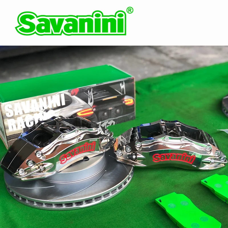 SAVANINI Фирменная S45C большой 4 поршневой тормозной суппорт Набор для Honda Fit GK5 GE8 Джаз
