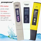 Цифровой измеритель PH TDS EC Тестер термометр ручка Чистота воды PPM фильтр гидропоники для аквариума бассейна монитор Воды Скидка 40%