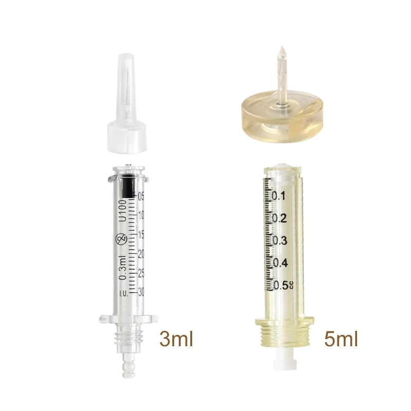 0.3ml / 0.5ml Disposable sterile acid Ampoule plastic syringe needle for hyaluronic pen Nebulizer Wrinkle Removal lip injection