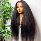 Кудрявый прямой парик 13x 4, парик на сетке спереди, парики из человеческих волос, бразильские натуральные безклеевые волосы для женщин, афро кудрявый парик, плотность 180