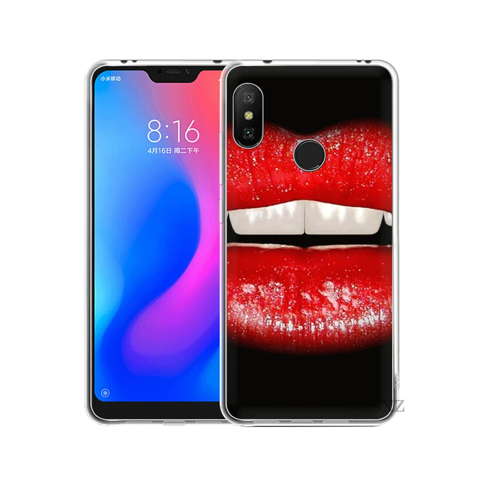 Mobile Phone Case For Xiaomi Redmi Note 6 7 Pro 5A 4 4X 3 5 Hard Cover Sexy Red Lips | Мобильные телефоны и аксессуары