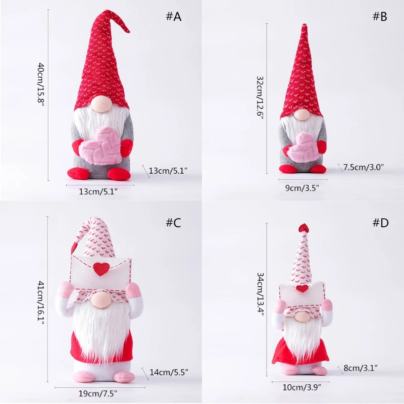 

Swedish Tomte Christmas Valentines Day Decorations Scandinavian Gnome Tomte Nisse Plush Handmade Envelope Love Holiday Supplies