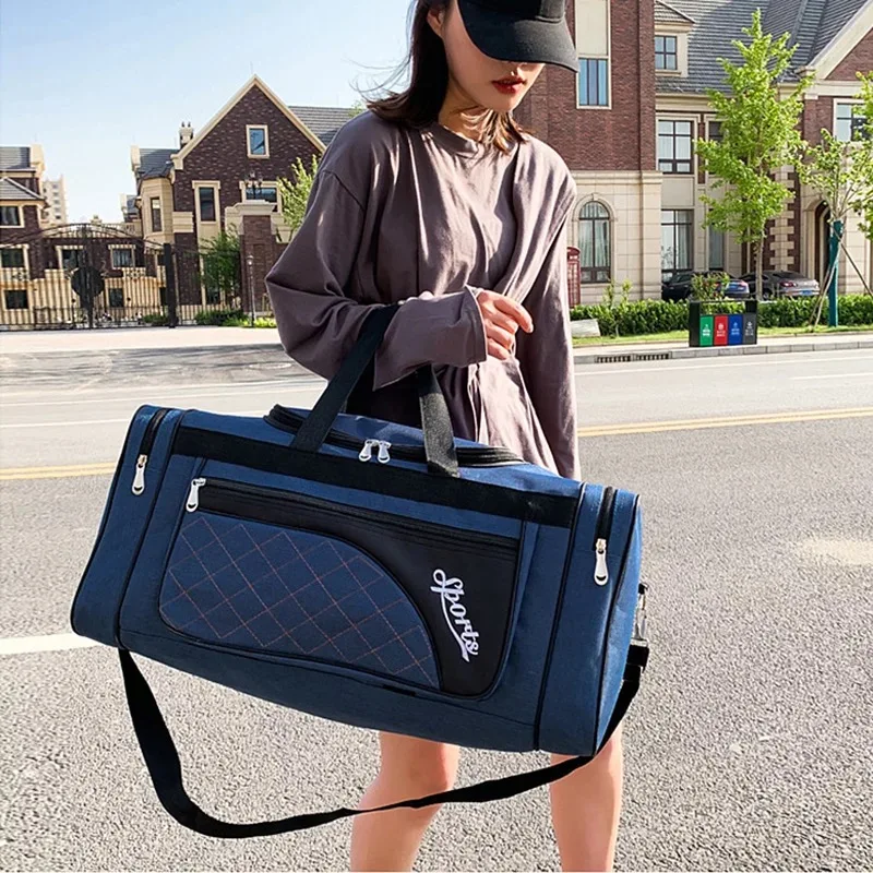 

New Large Capacity Light and simple Luggage Weekend Bag Travel fitness Bag Old flower Shoulder bag