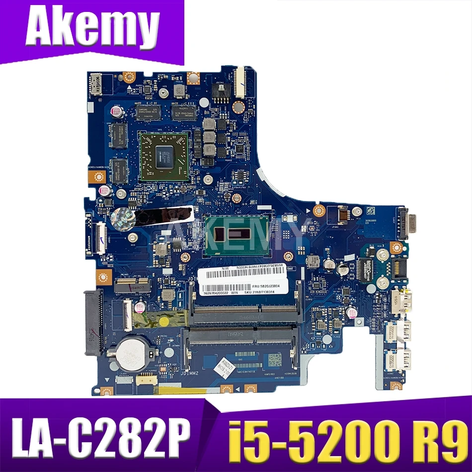 

Akemy For Lenovo Z51-70 AIWZ0/Z1 LA-C282P Laotop Mainboard LA-C282P Motherboard with i5-5200U CPU Radeon R9 M375/2G