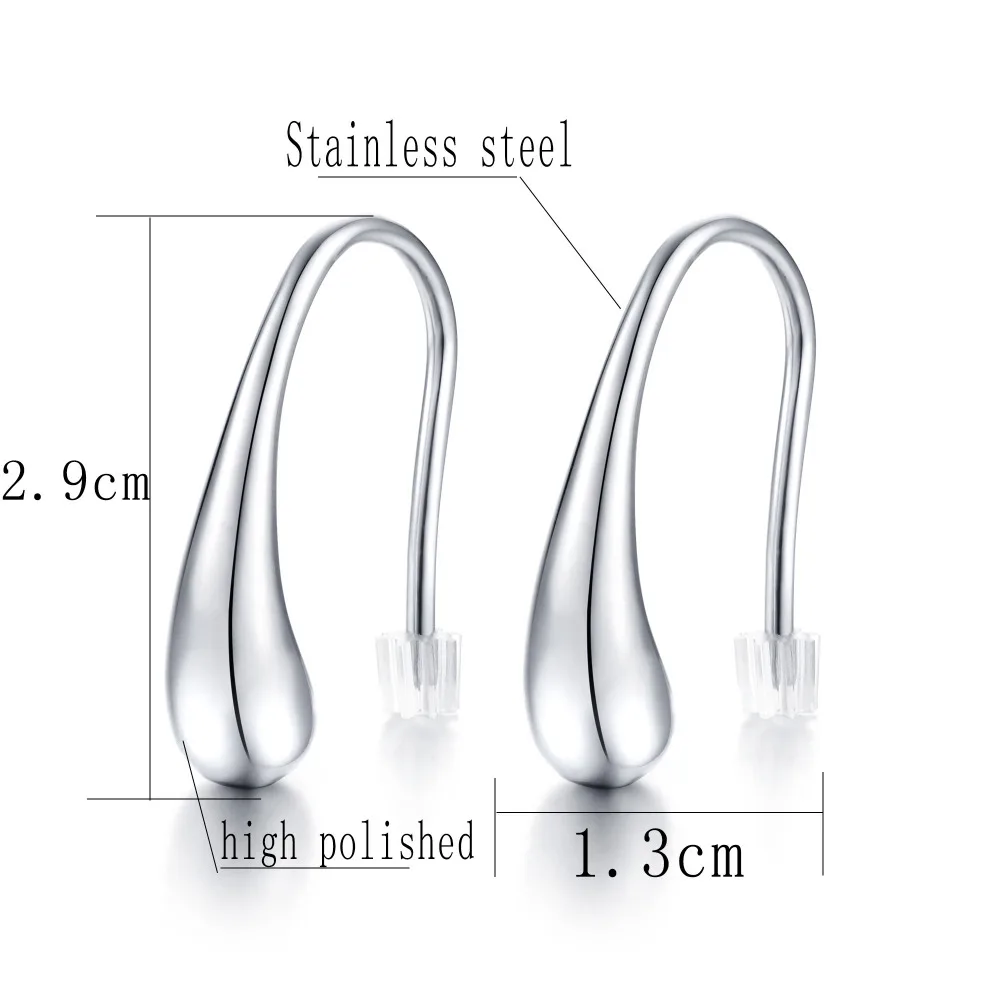 WAWFROK модные классические серьги из нержавеющей стали для женщин цвета розового