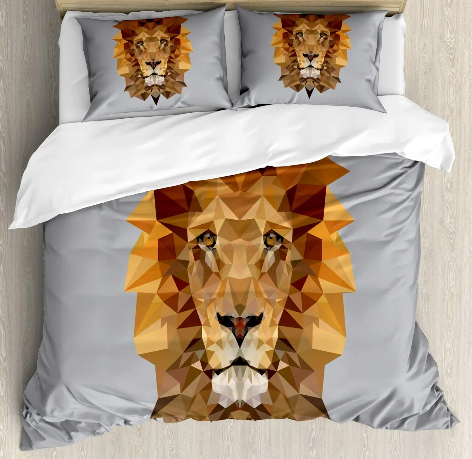Комплект постельного белья Polygons из 3 предметов с пододеяльником изображением