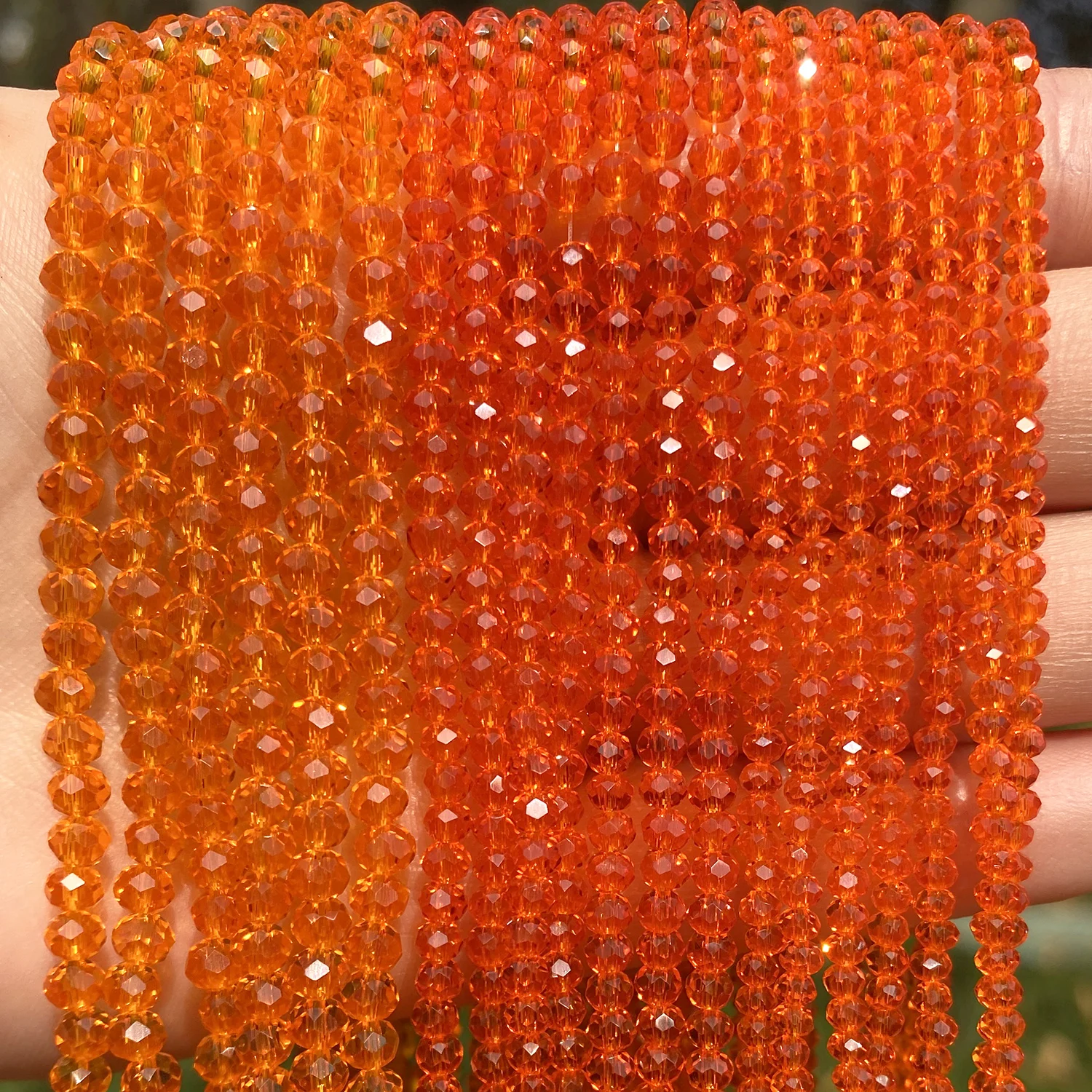 

Граненые хрустальные бусины 2, 3, 4 мм, красные, оранжевые, маленькие, плоские, круглые бусины для талии, для изготовления браслетов, 55 дюймов
