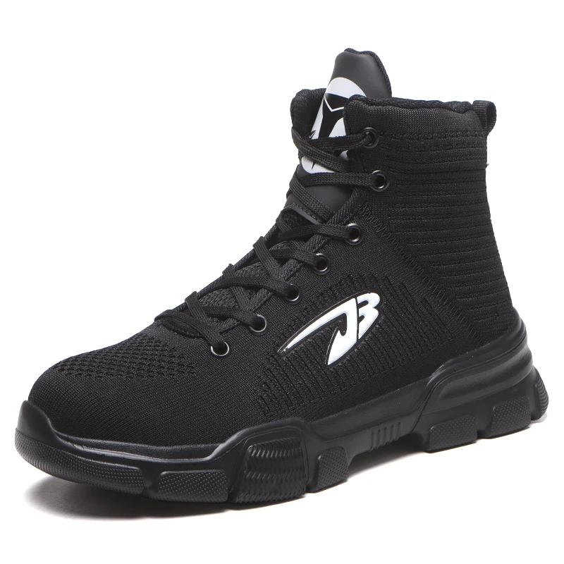 

Plus Size Men's Winter Warm Steel Toe Anti Smashing Work Shoes Boots Men Puncture Proof Protective Safety High Top Boots Shoes