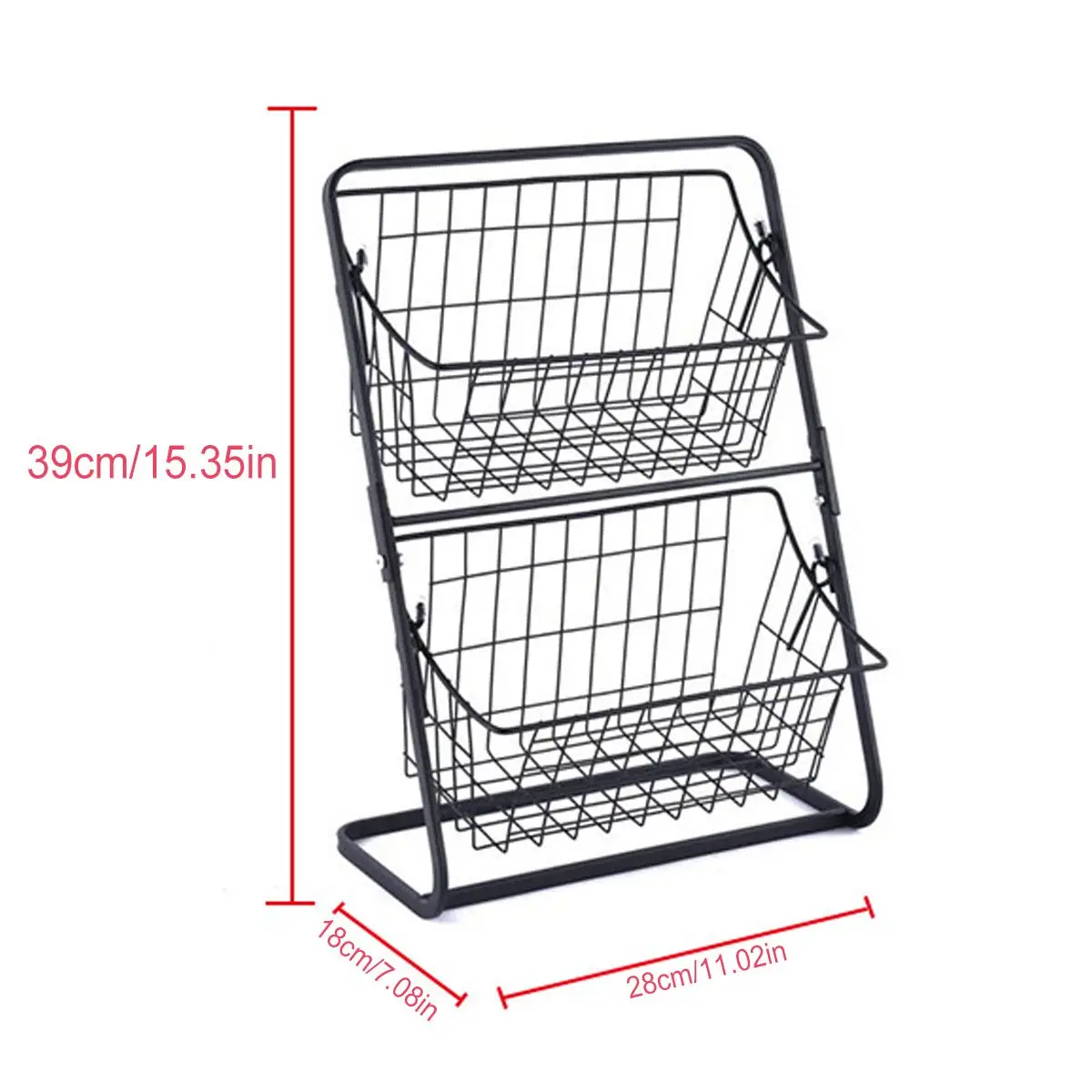 

Double Layer Iron Storage Shelf Rack Kitchen Seasoning Organizer Fruits Holder Assembly Bathroom Cosmetic Storage Basket