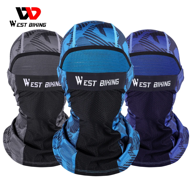 

WEST BIKING Summer Bicycle Headband Anti-UV Ice Silk Breathable Balaclava Cap Outdoor Sports Dustproof Scarf Cycling Equipment