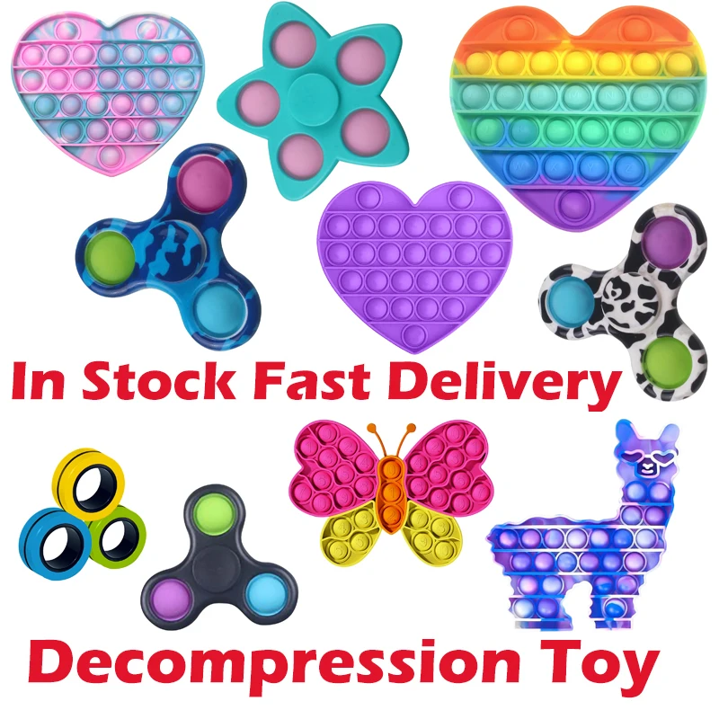 

Fidget Toy Stress Reliever Toy Decompression Sensory Set Fidget Sensory Toy Push Bubble Autism Special Needs 2021 Relief Anxiety