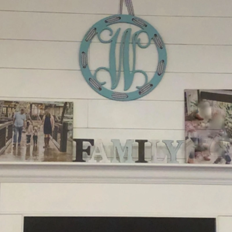 Деревенский многоцветный Деревянный Настольный СЕМЕЙНЫЙ Знак с буквами | Дом и