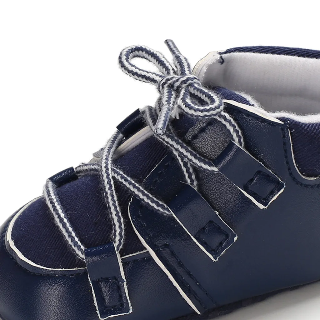 Однотонные кожаные рандомные кроссовки SAGACE на шнуровке обувь для первых шагов