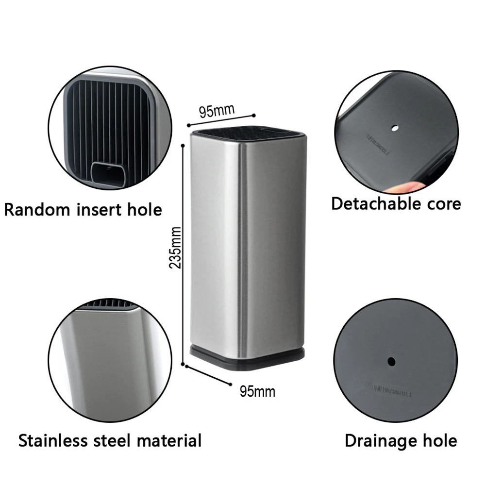 Держатель для кухонных ножей подставка из нержавеющей стали большая емкость