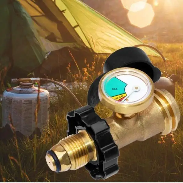 

QCC 1 Propane Tank Adapter Cooking BBQ Gas Pressure Test Gauge Control Valve
