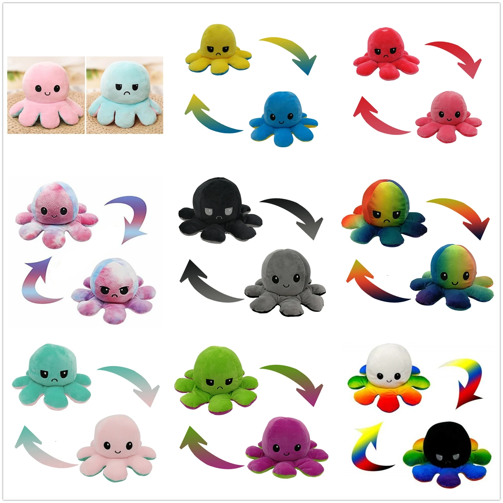 

Кукла Мягкая эмоциональная новая смешная игрушка-флип мягкая игрушка забавный подарок плюшевая кукла Фигурки игрушки декоративное искусс...