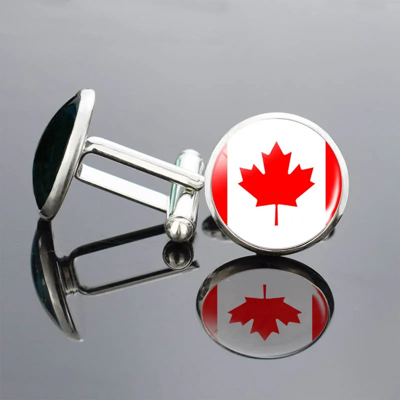 Роскошные мужские запонки Северная Америка Канада Мехико стеклянные кабошон
