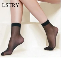 20pcs10 pairs summer bamboo female short socks womens thin crystal transparent girl ankle silk smooth non slip suitable socks