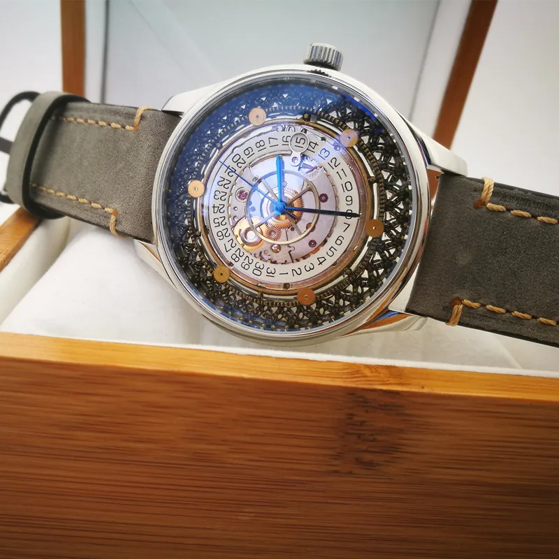 

2020 Retro Creative Automatic Mechanical Men's Watch Seagull Movement Stainless Steel Men Watches Business Leather Male Clock