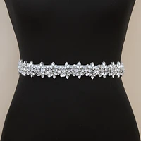handmade wedding dress belt rhinestones belt bridal belts silver diamond bridal sashes wedding accessories bridal belts women