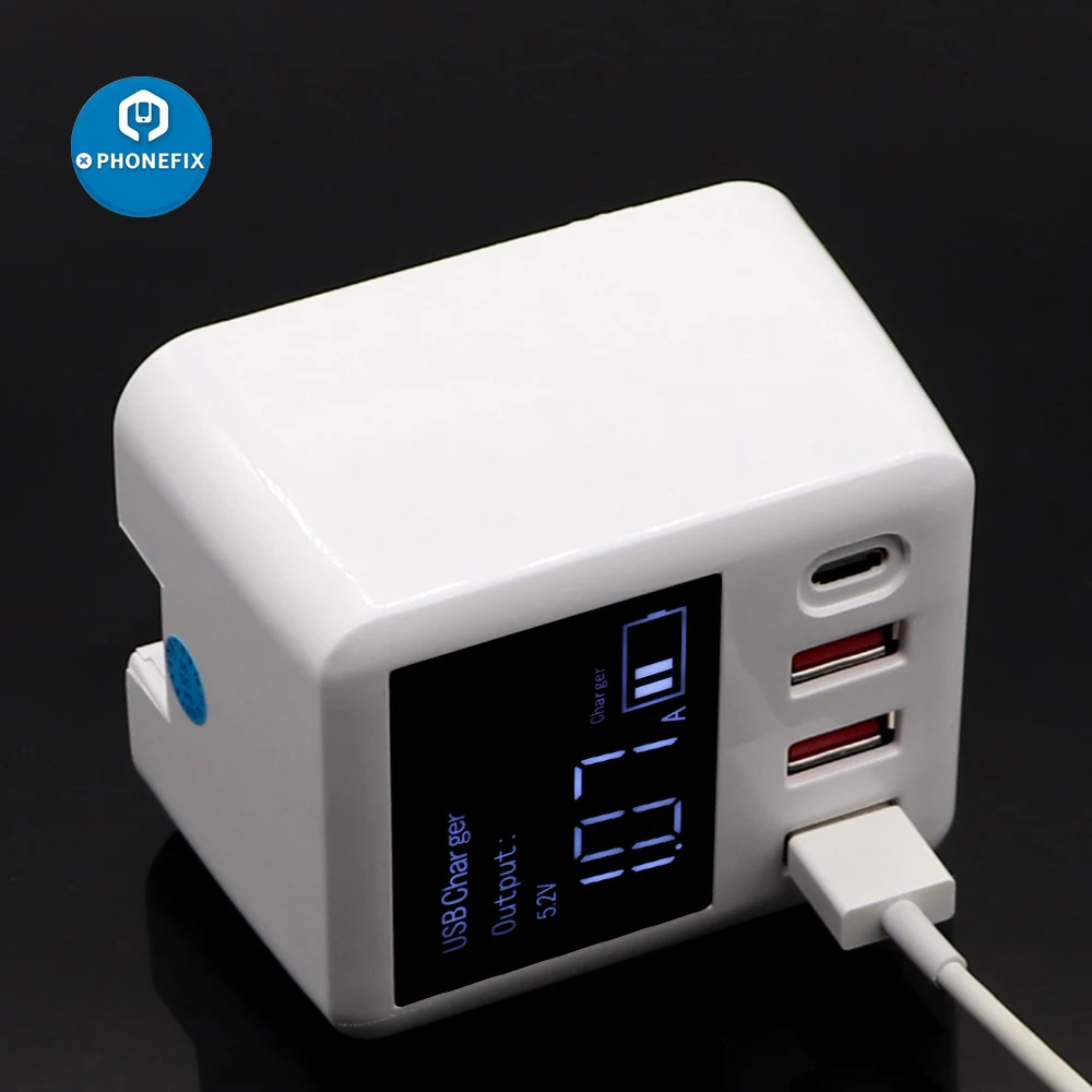 PHONEFIX мульти порт 30 Вт USB зарядное устройство 3 порта путешествия USB адаптер питания ЕС Великобритания США зарядное устройство для iPhone samsung huawei с портом Typc-C