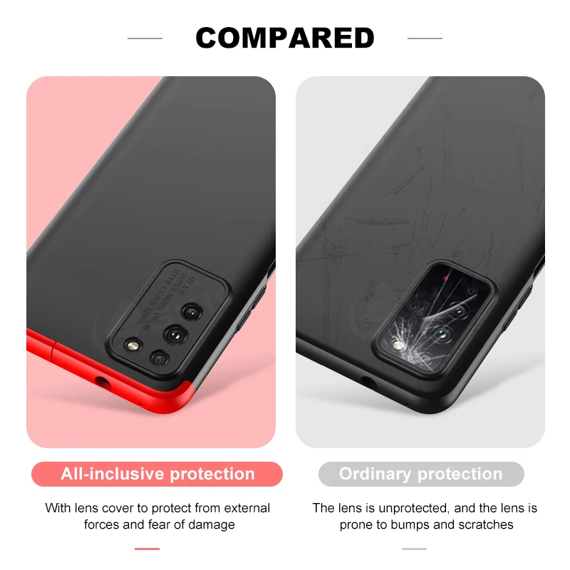 3 в 1 чехол для Huawei Честь X10 5G 360 полная защита Shockprrof крышка честь X 10 honorx10 TEL-TN00 Coque -