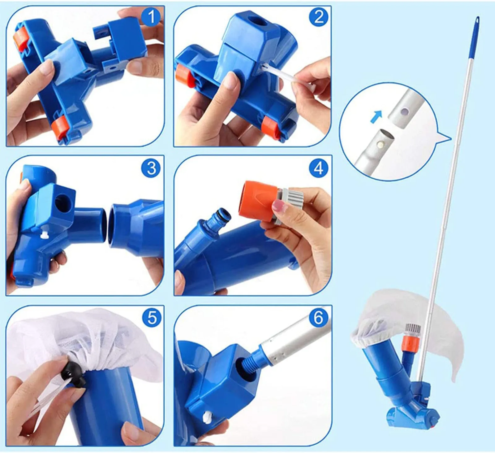 

Swimming Pool Vacuum Cleaner Cleaning Disinfect Tool Semicircular Suction Head Pond Fountain Spa Pool Vacuum Cleaner Brush