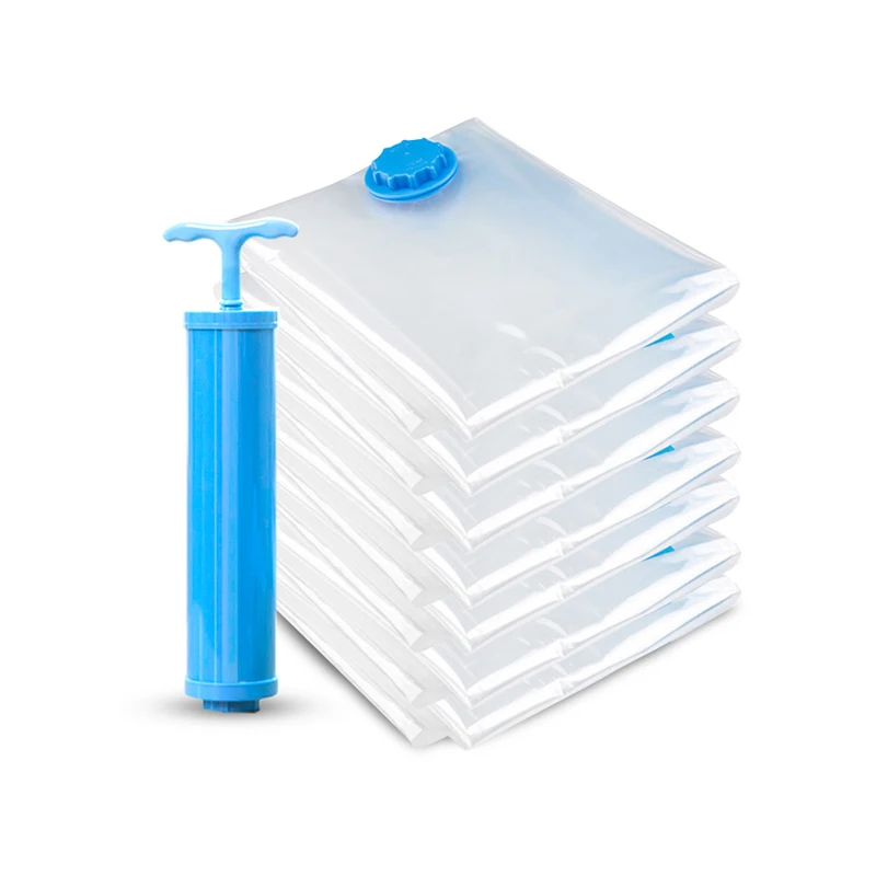 

6Pcs Wardrobe Vacuum Bag Storage Home Organizer Transparent Foldable Clothes Organizer Seal Compressed Saving Space Bags Package