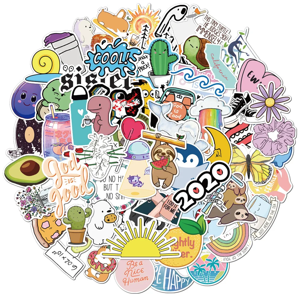 Модные красивые наклейки для ноутбука гитары багажа скейтборда автомобиля 75 шт.