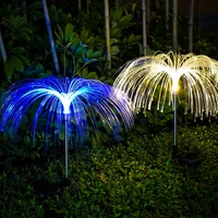 solar led lawn jellyfish light outdoor garden dandelion fireworks decoration lamp for garden terrace landscape holiday lighting