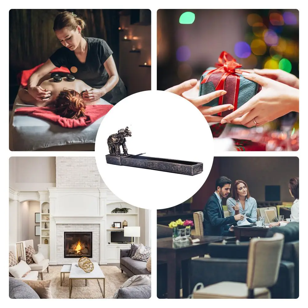 Ароматическая палочка в виде слона из сандалового дерева линейная для